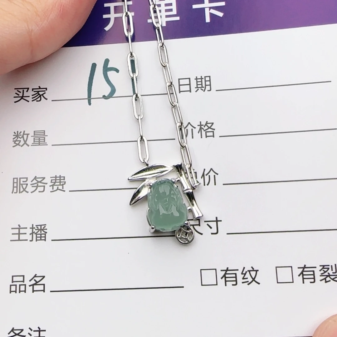 翡翠戒指银S925镶嵌戒指
