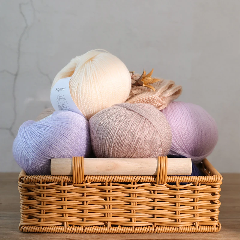 毛儿毛线毛儿毛线 初春羊毛 美利奴羊毛 段染色  手工编织材料包