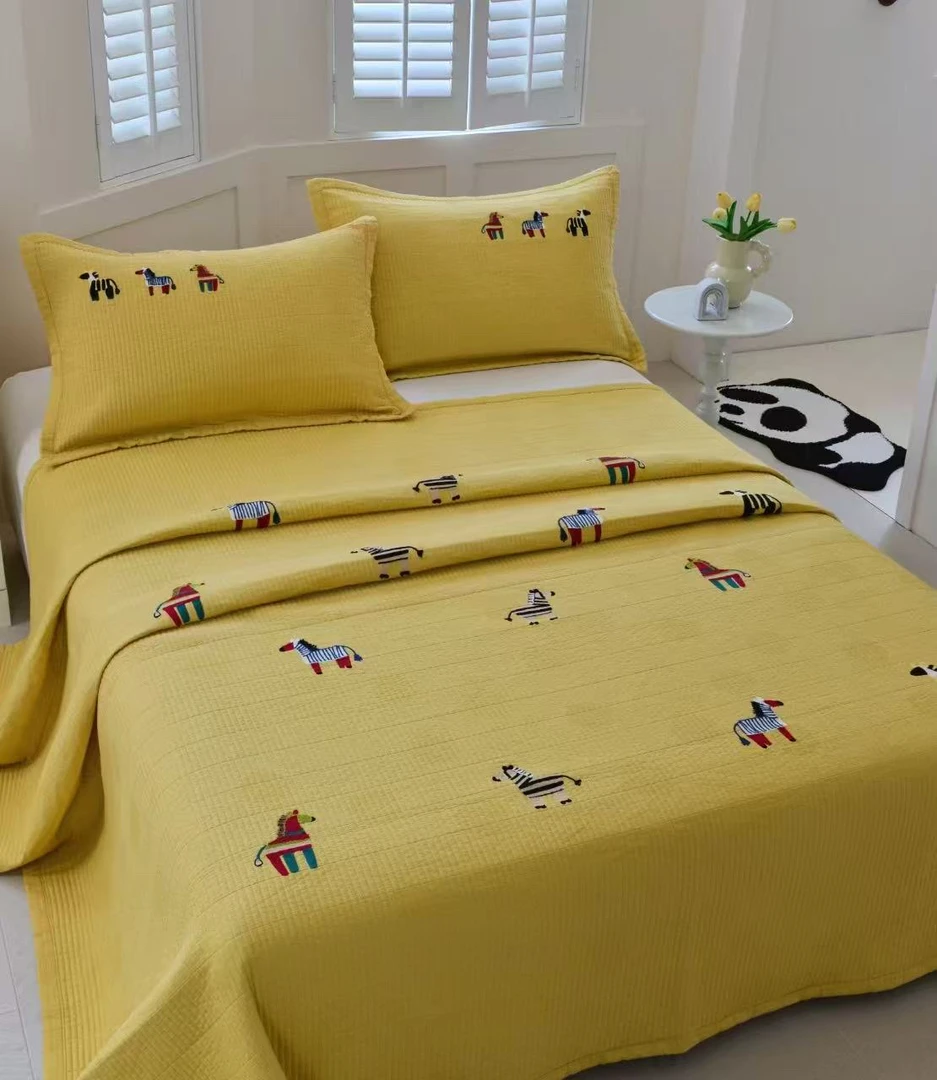 幕古(Mugu)云感舒氧双面可用床盖三件套微瑕～Z302