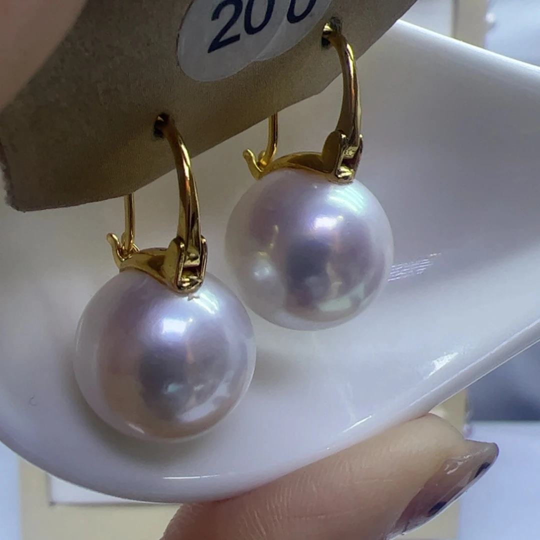 淡水珍珠耳饰银S925镶嵌