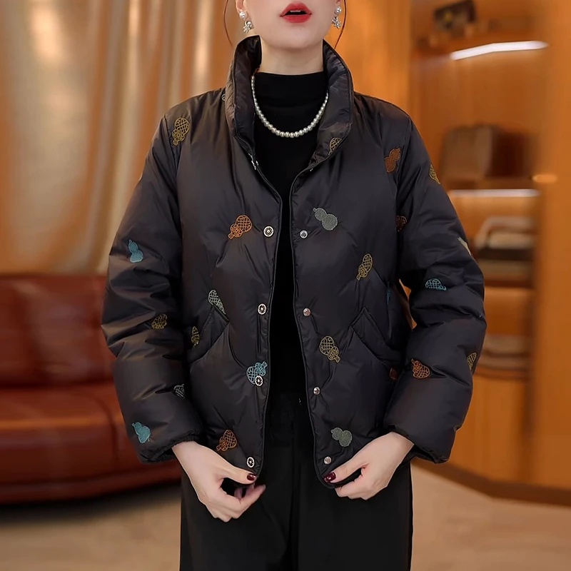 2025新款时尚保暖棉服设计感复古日常外套上衣高级小众女士潮流