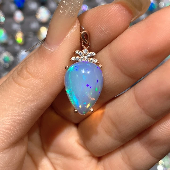 欧泊吊坠h银S925镶嵌福利