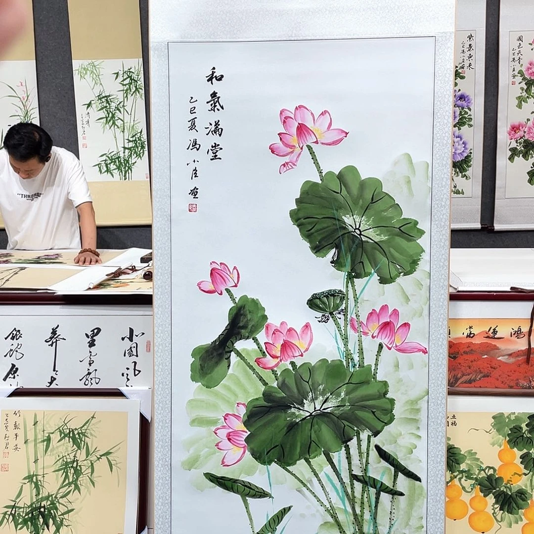 国画手绘手写作品