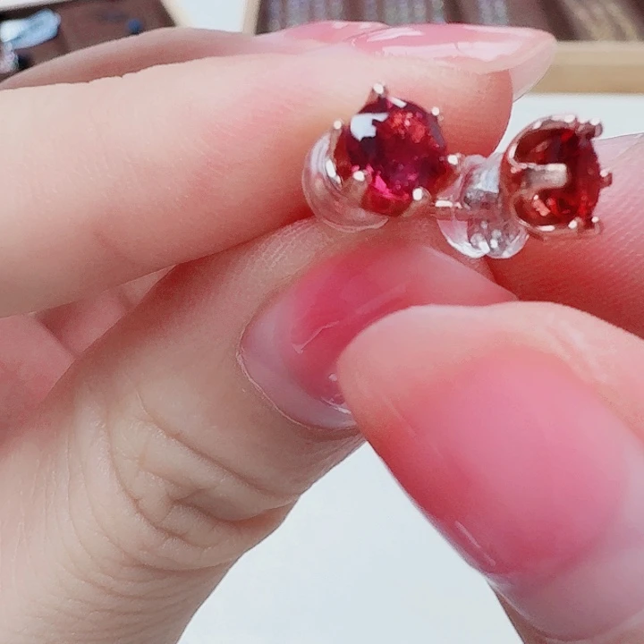 吊坠925银合成碳硅石耳钉