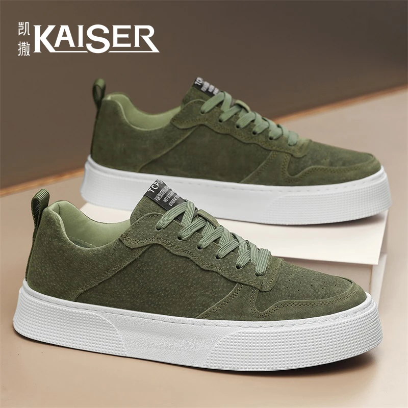 凯撒同期低帮男鞋防滑厚底运动鞋秋季潮流百搭男款板鞋时尚休闲鞋