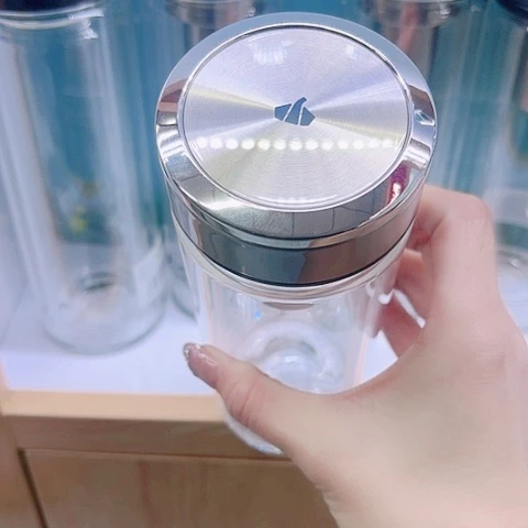 万象玻璃双层V49RL，钛银480毫升