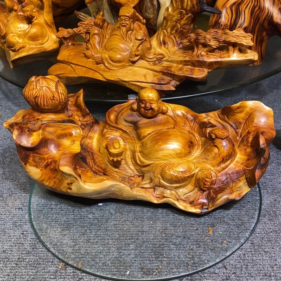 柏木（崖柏）阿*木雕工艺品摆件