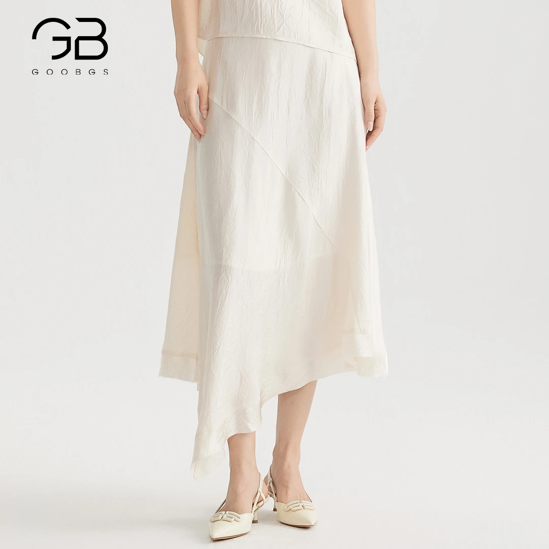 【谷邦L+】谷邦GOOBGS 醋酸不规则半身裙 B5223212