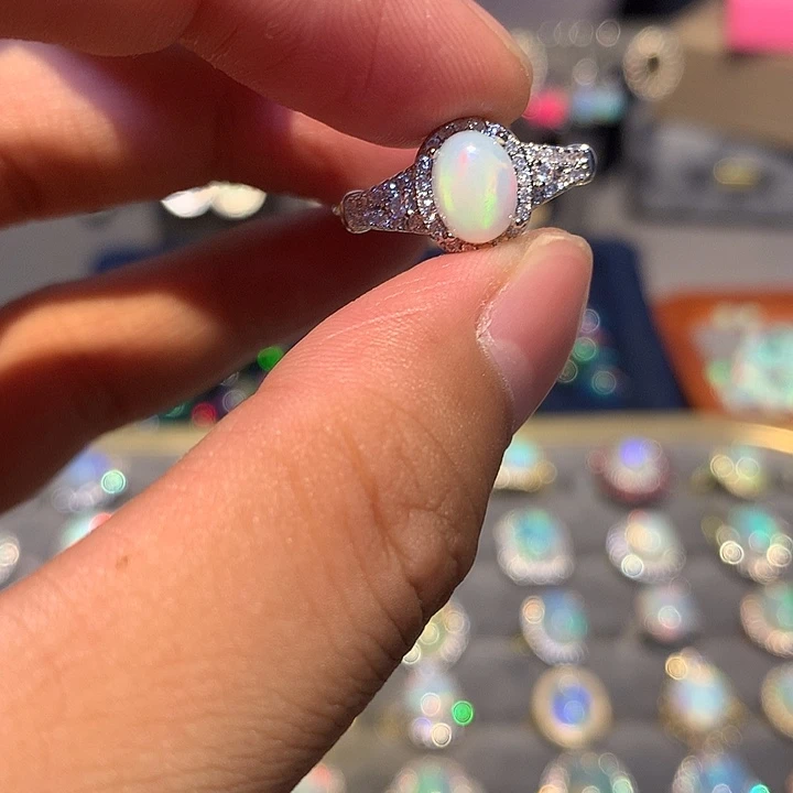 欧泊合金欧泊戒指