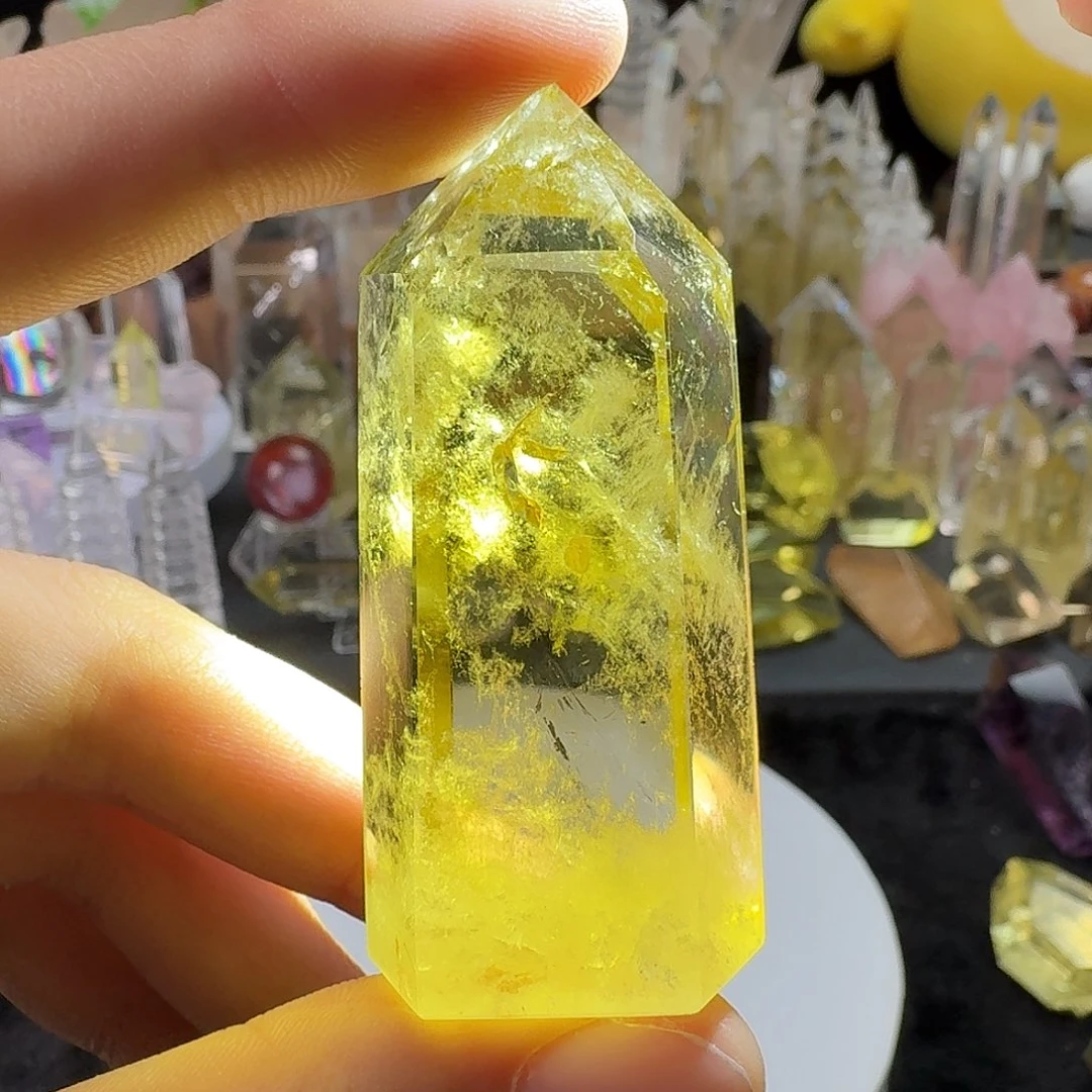 水晶珠宝半成品未镶嵌黄水晶