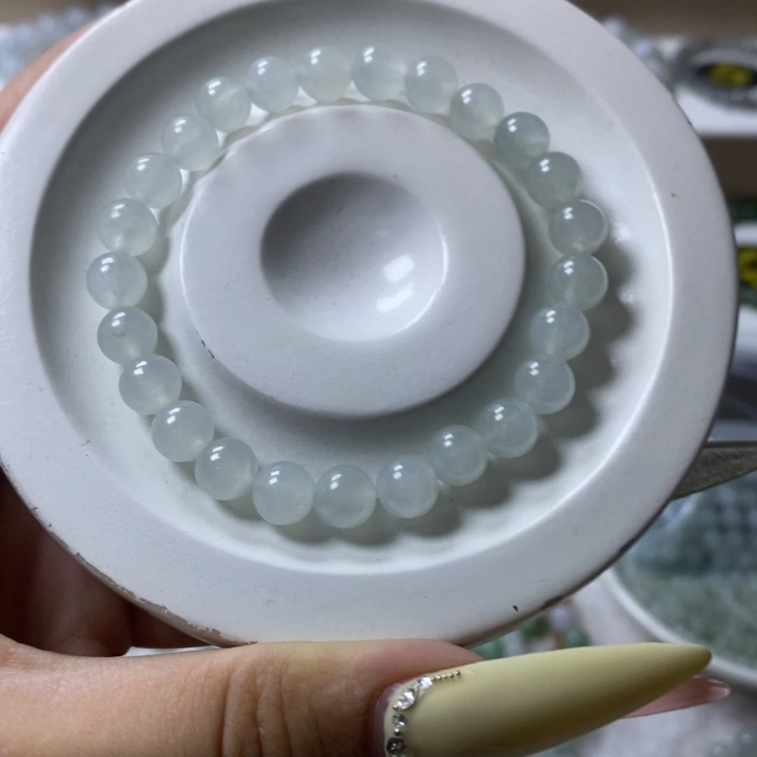 未镶嵌手链翡翠白冰卡7