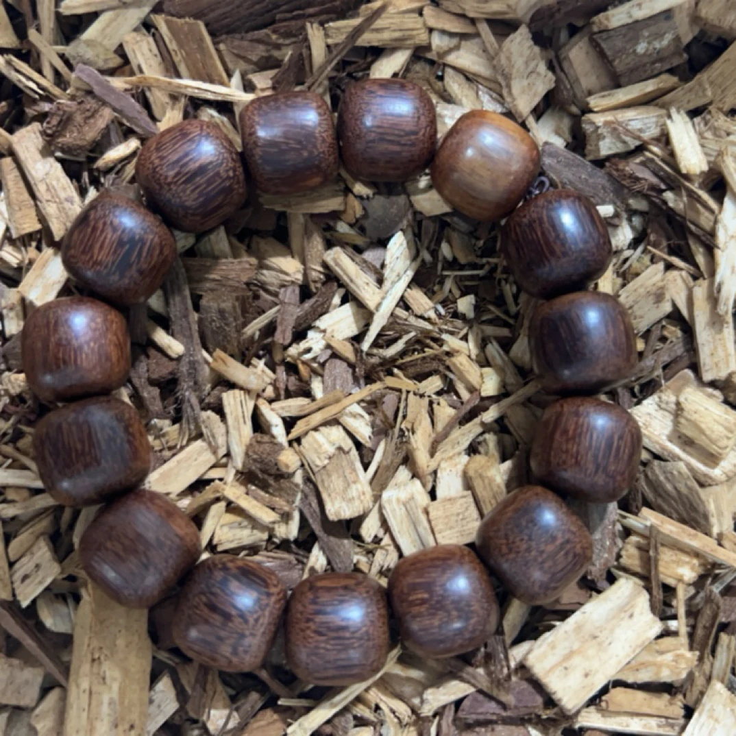 15 福来精选文玩沉香木作手串14mm