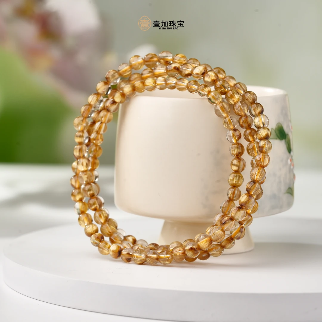 壹加师姐｜手工设计板钛水晶多圈手串多样性发一#6000