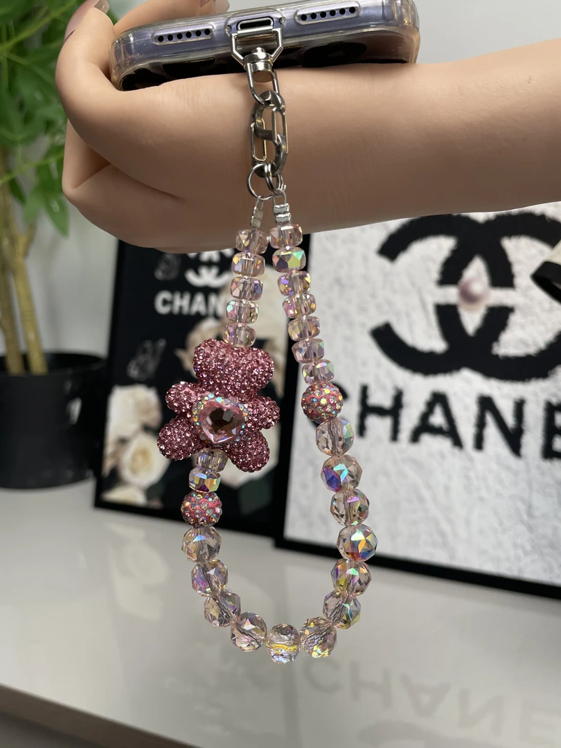 115奢华水晶熊闪钻手机链女款时尚短款手腕手提挂饰