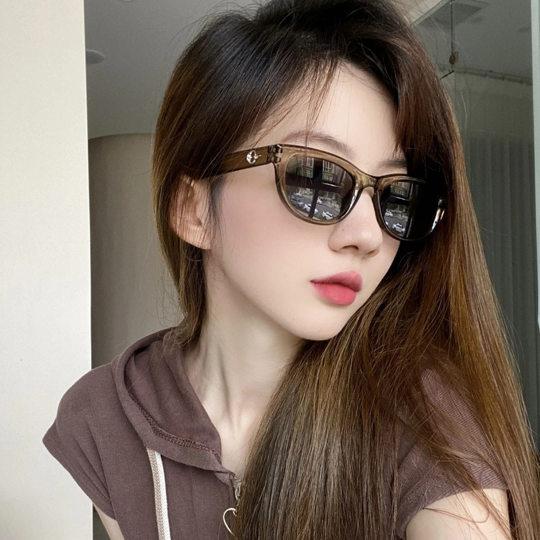 欧美复古辣妹造型太阳眼镜女2025新款墨绿色气质款墨镜高级感个性