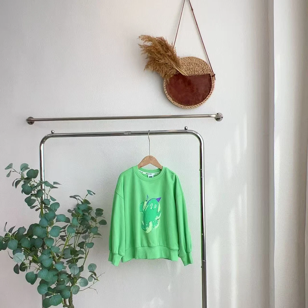 1296索绿色毛圈卫衣