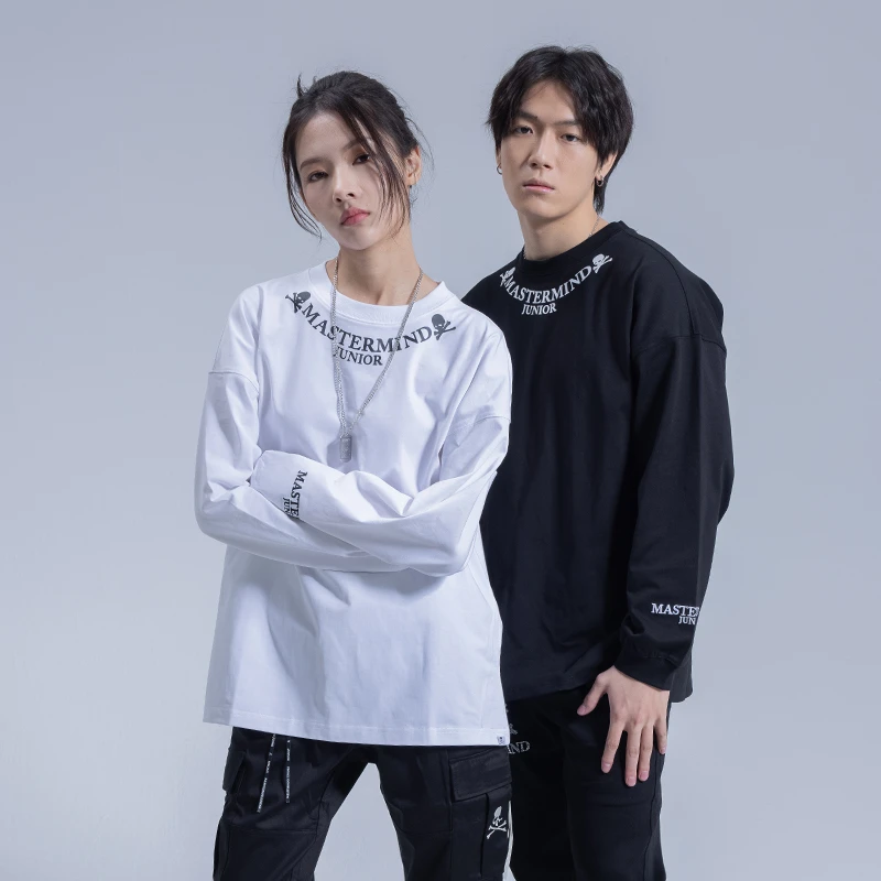 Masterndjunior暗黑潮牌卫衣印花圆领宽松男女秋长袖MJ42AWT319