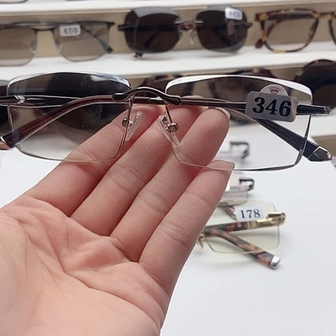 一体款天然水晶石镜