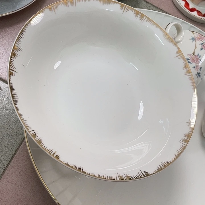 新骨瓷2个斗碗9寸微瑕完美主义者慎拍