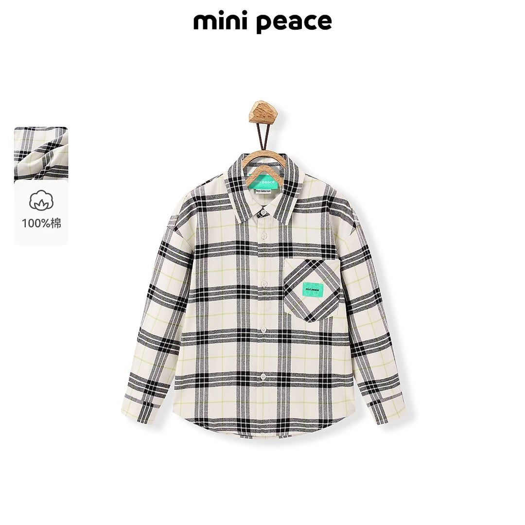【专柜同款】MINIPEACE太平鸟童装男童衬衫1213