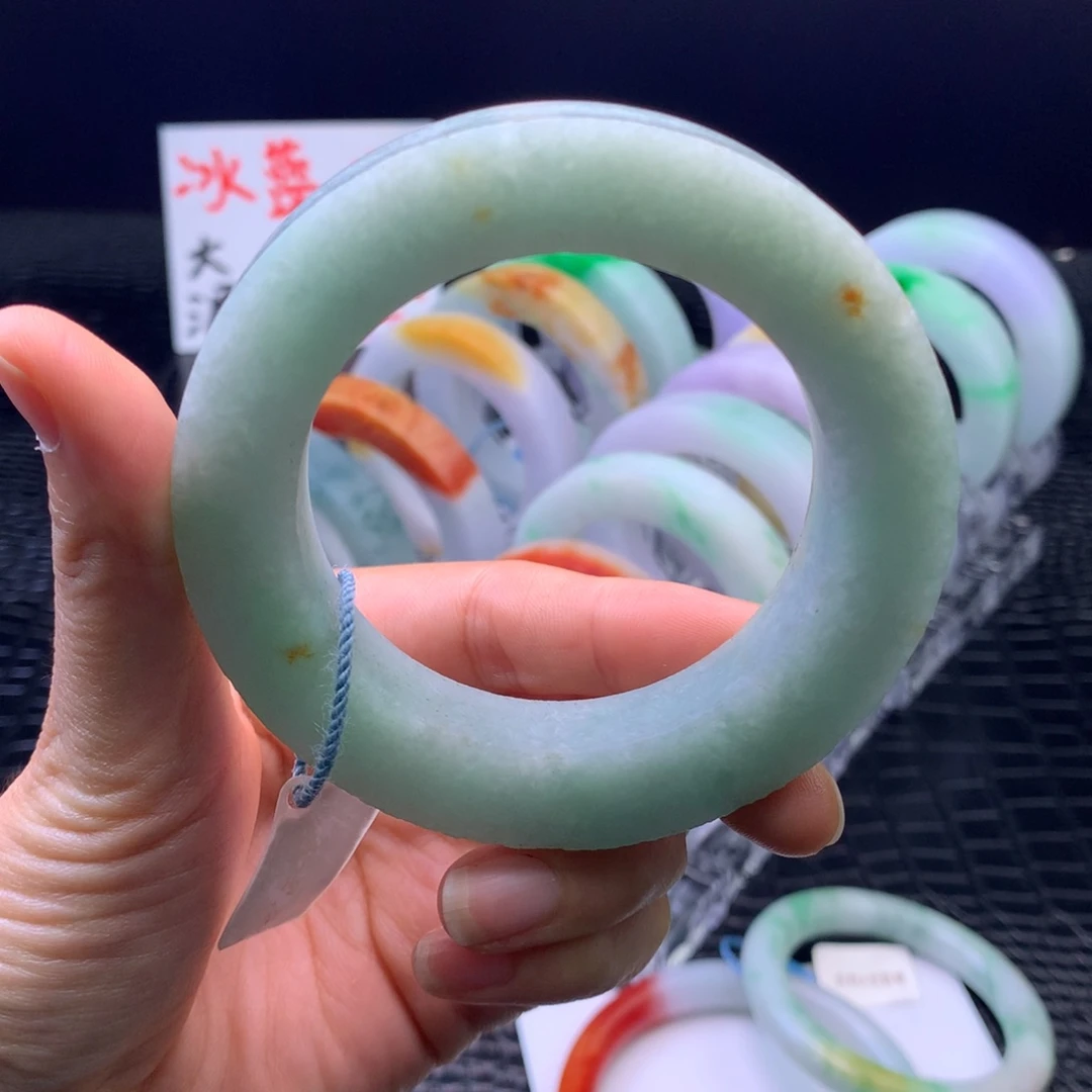 定制翡翠未镶嵌手镯55-65