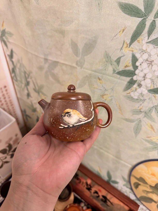 胖鸟柴烧合集系列原矿紫砂容天汉瓦梅花段泥柴烧茶具
