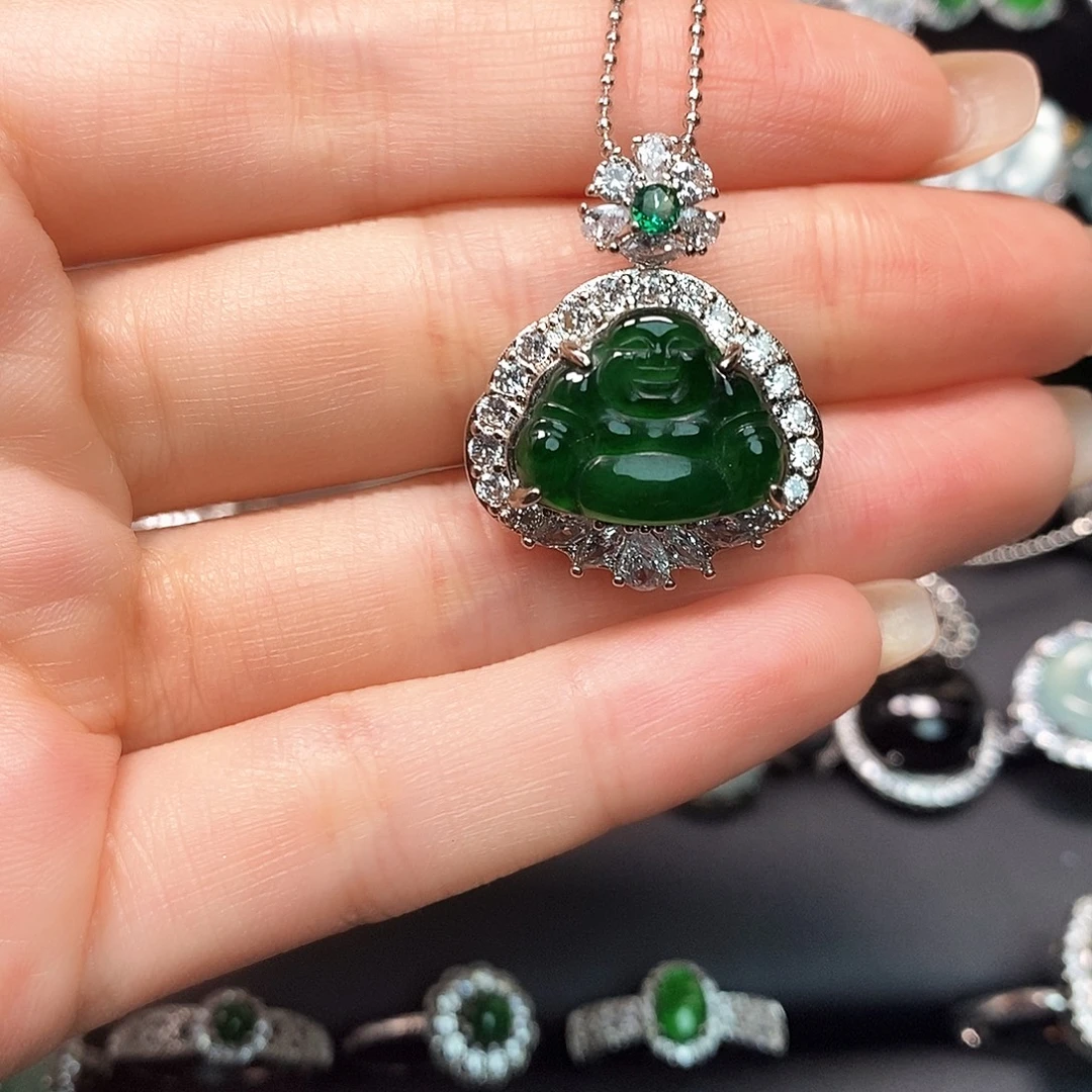 翡翠未镶嵌戒指佛公