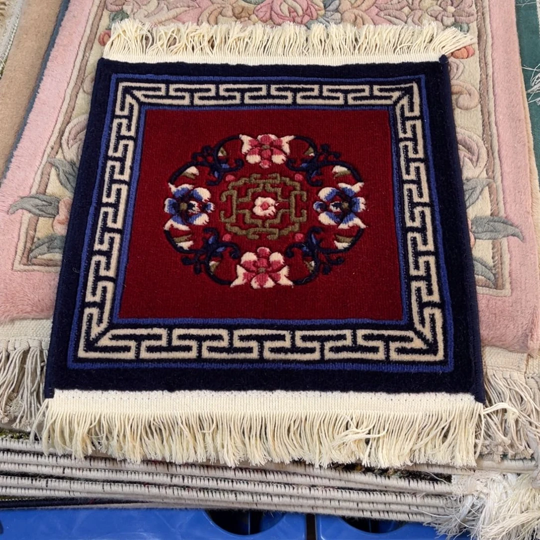 羊毛50×50纯羊毛仿古红色