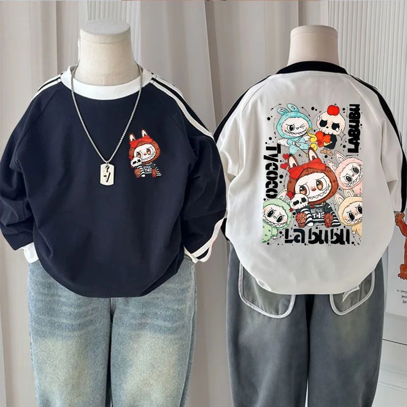 春秋新款男女童卡通拉布布纯棉长袖T恤儿童宝宝休闲圆领爆款童装T