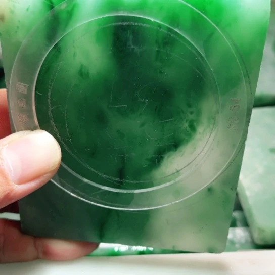 富***姐定制石英质玉（非洲翠）非洲翠手镯定制