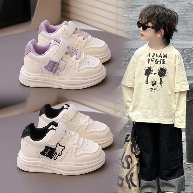 2025秋季新女童运动鞋透气软底小女孩板鞋防滑轻便男童宝宝小白鞋