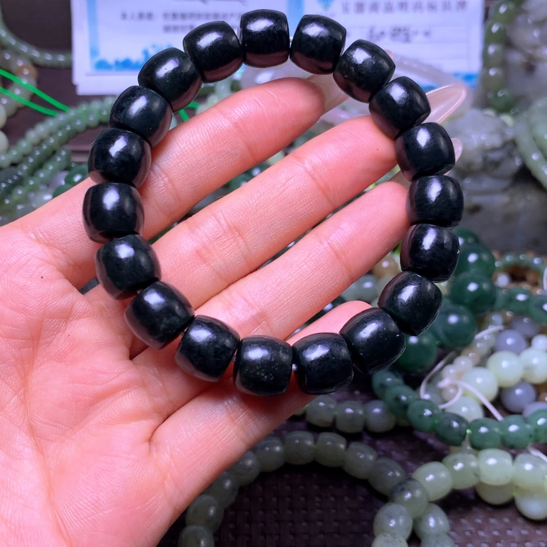 和田玉未镶嵌手串卡12