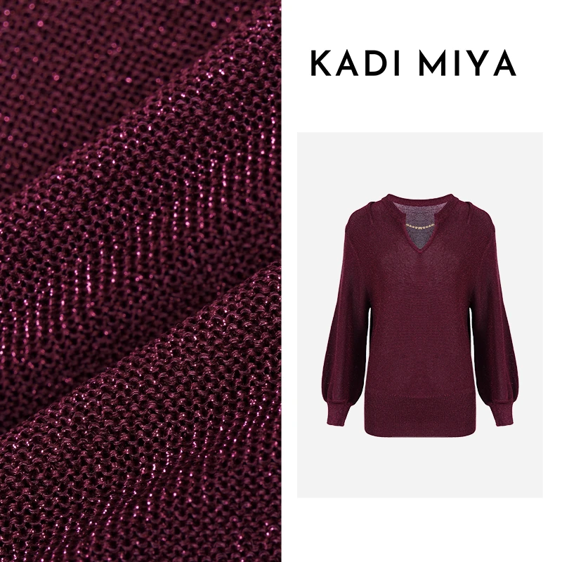 KADIMIYA【波尔多】雾衫_法式高级感轻薄罩衫朦胧微透灯笼袖上衣