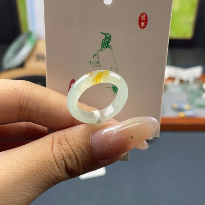 翡翠未镶嵌戒指天然