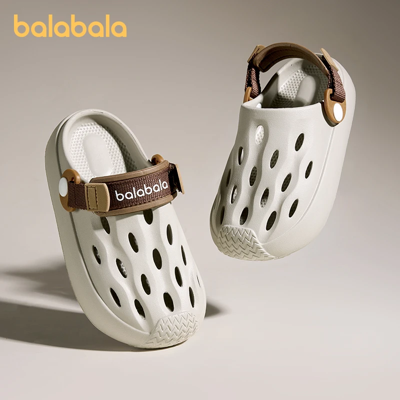 巴拉巴拉儿童拖鞋男童夏季洞洞鞋中大童防滑软底沙滩凉鞋