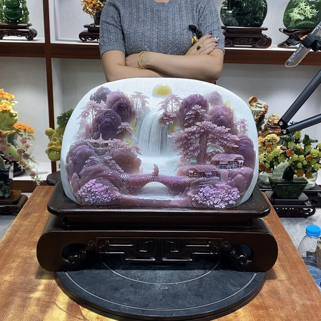 *****玉山水摆件 玄关摆件
