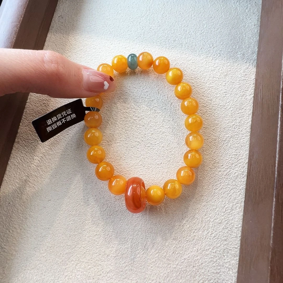 蜜蜡未镶嵌手链蜜蜡9.2mm