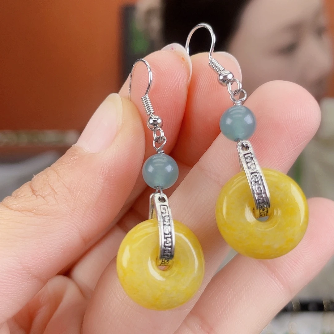 翡翠未镶嵌耳饰饰品