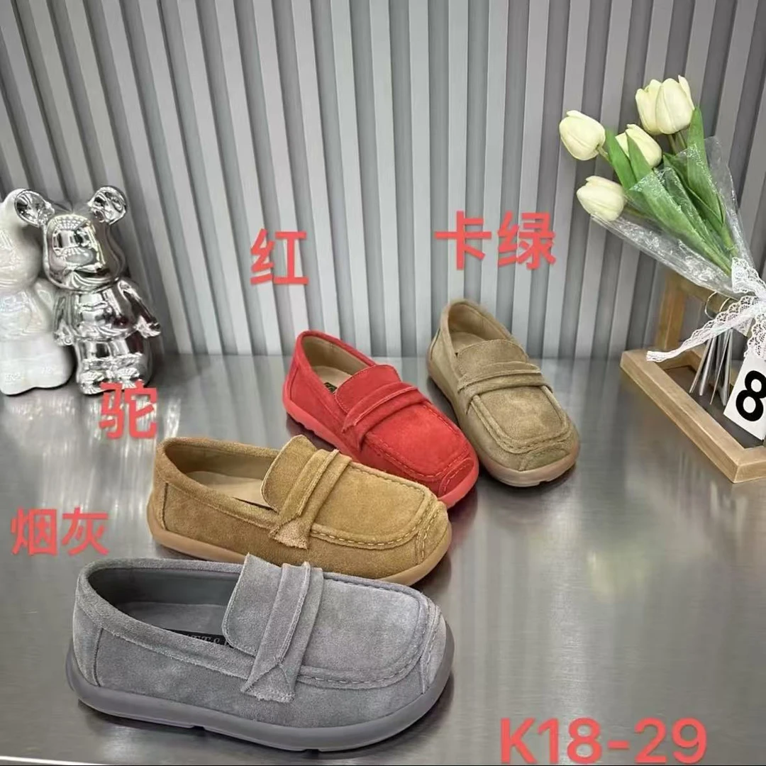 K18-29新款深口豆豆鞋乐福鞋复古渔夫鞋百搭舒适低帮软底休闲鞋