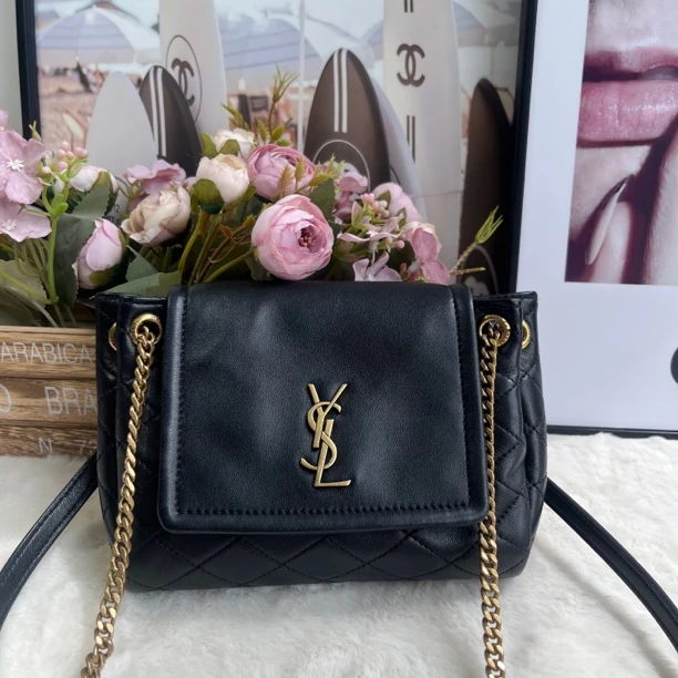 99新 YSL/圣罗兰 圣罗兰/Saint laurent NOLITA黑金mini