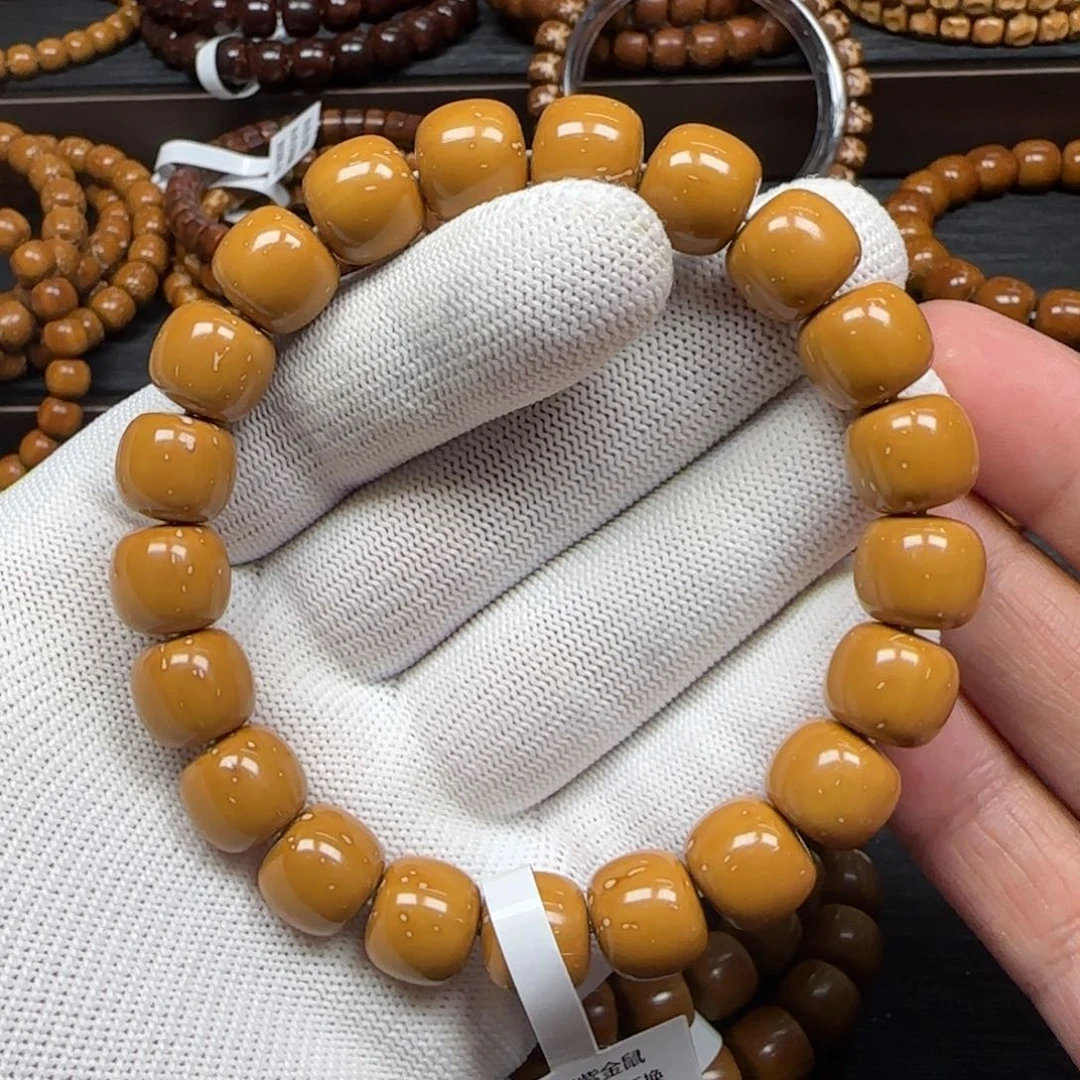 紫金鼠手串W*12mm实心老型（黄金甲）jl100