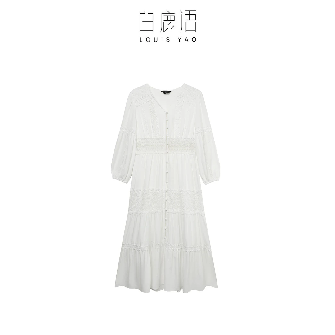 【商场同款新品】白鹿语新款百搭气质时尚连衣裙BY20397