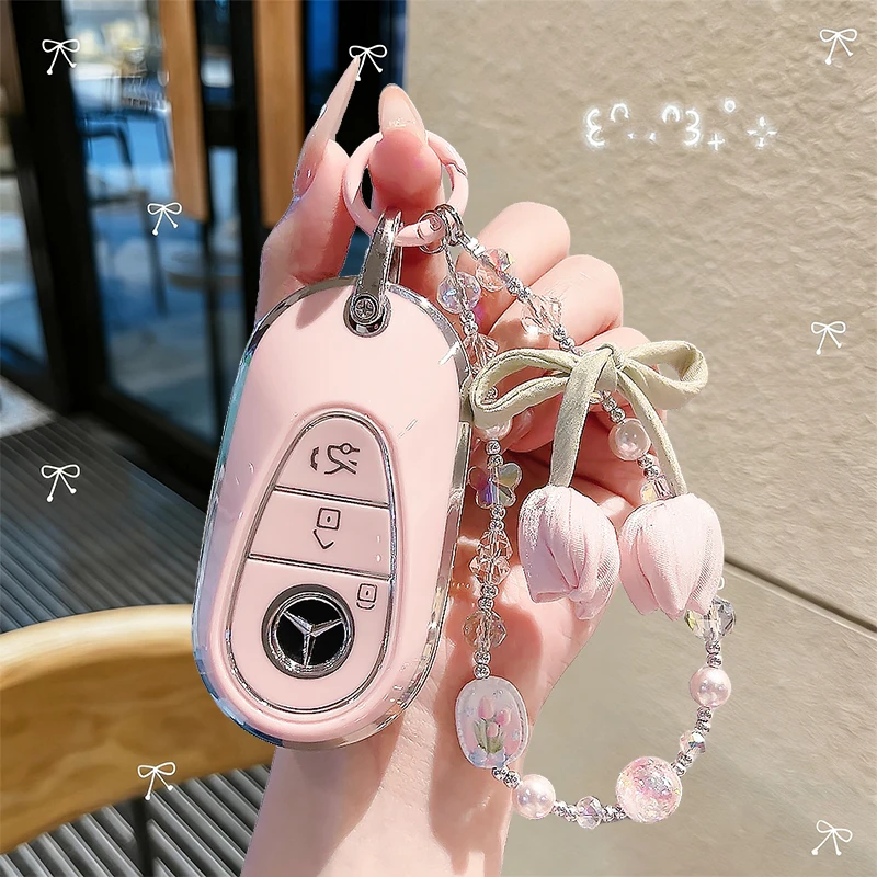 奔驰c260l钥匙套e300l车a200l cla glc gla glb220扣gle350 450壳