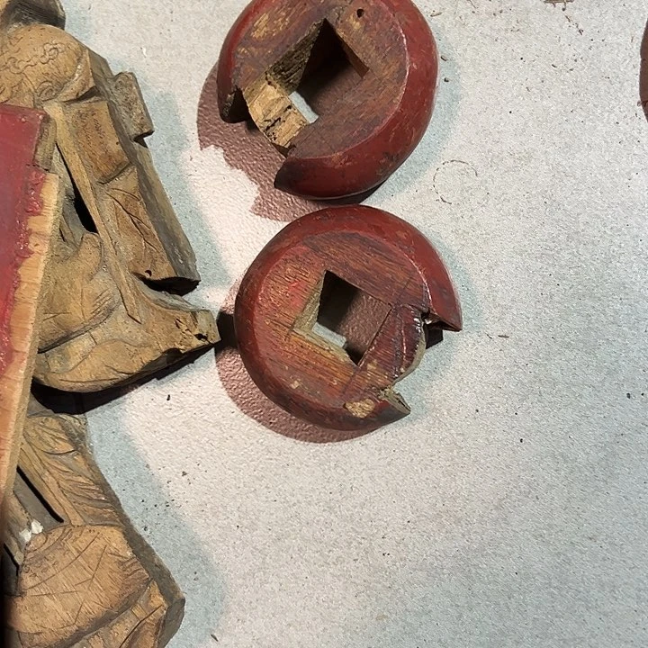 木（非红木类）用****6木雕一对圆的