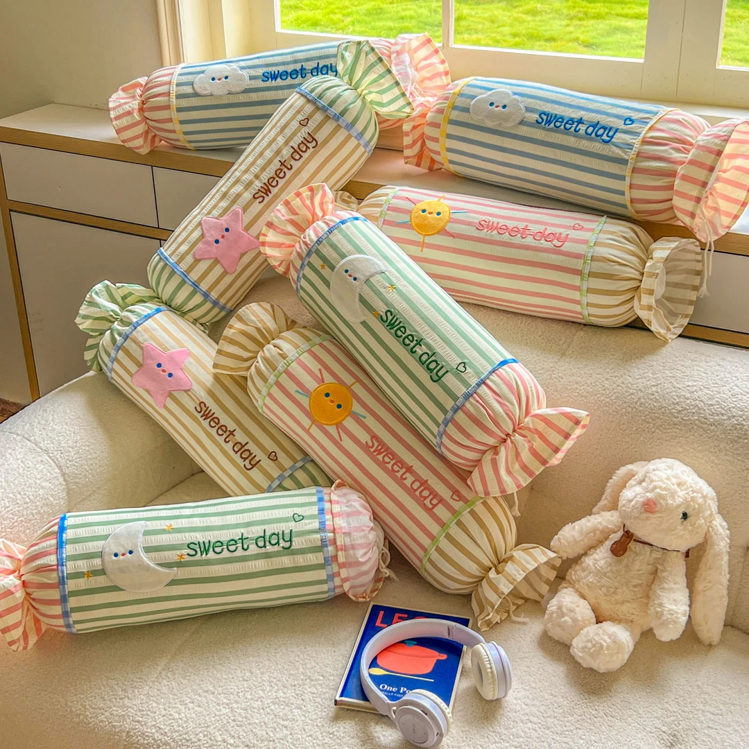 2025新款ins奶油风奶糖枕糖果枕头枕芯