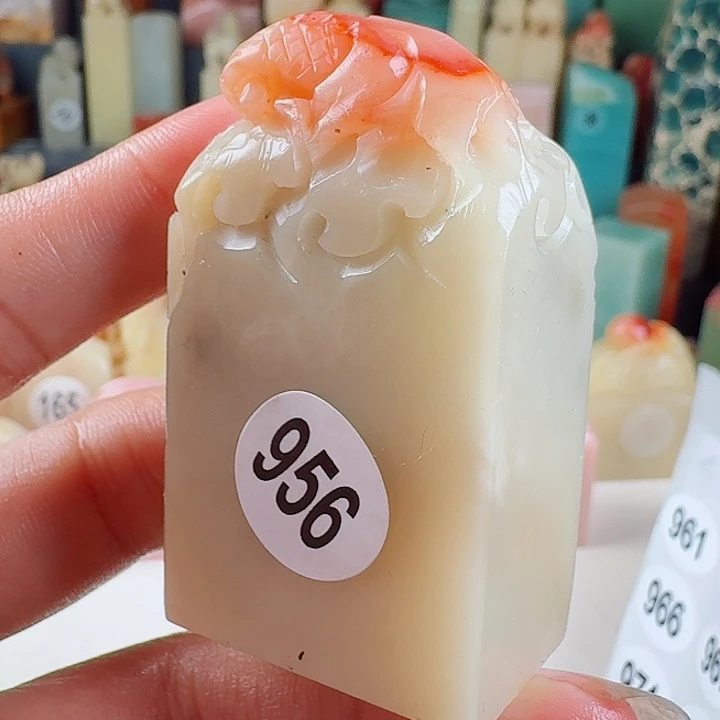 青田石印石丝裂处理印石章料……