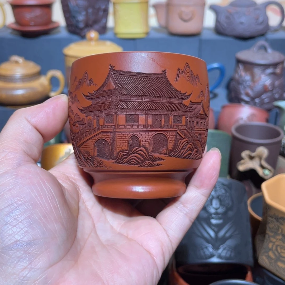 原矿紫砂手工主人杯