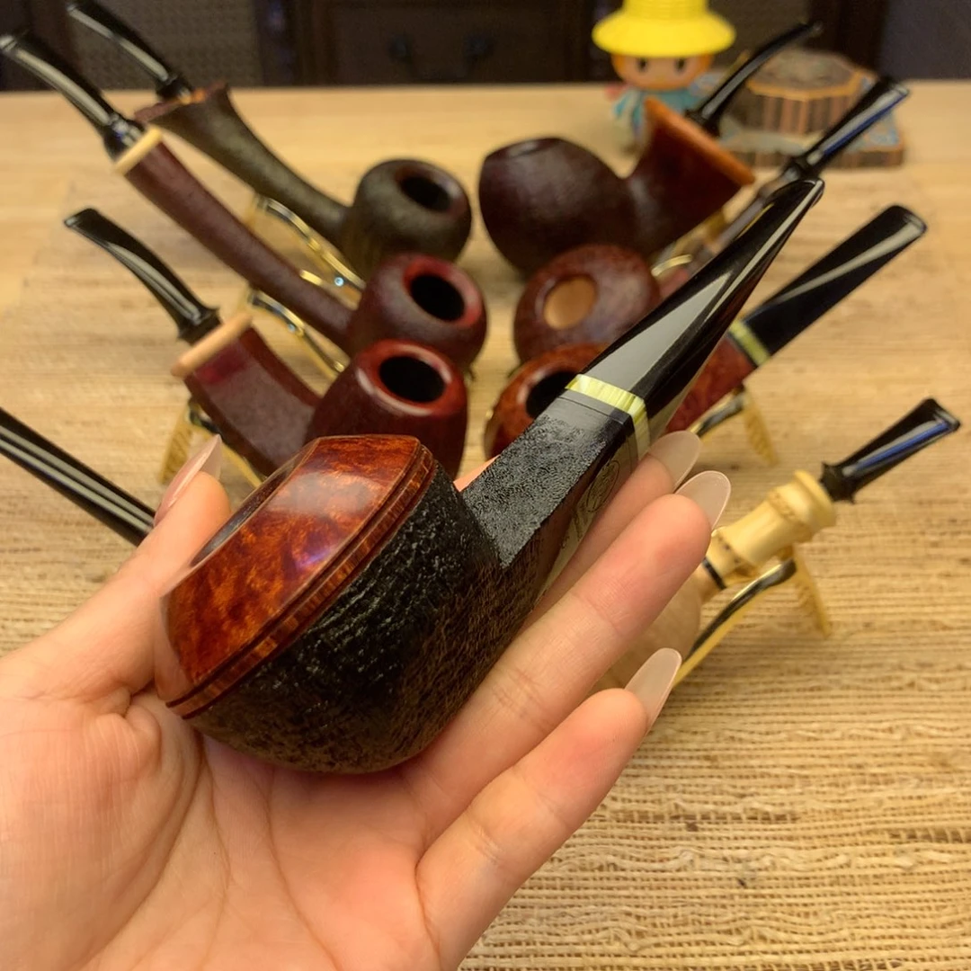 海滨石楠木手工烟斗品吸牛头