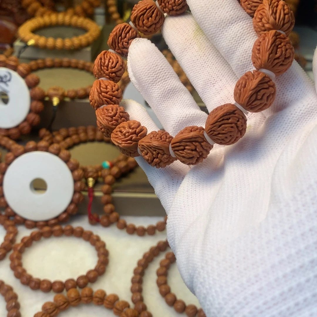 桃核手串秦岭龙纹