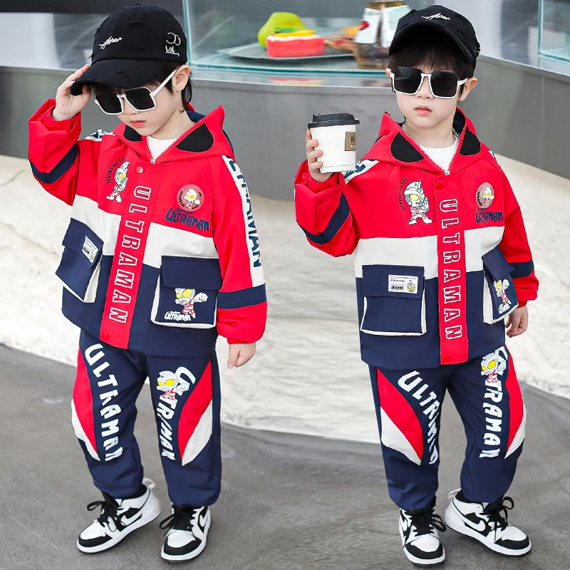 卡通风外套奥特曼套装学院风春秋装休闲春秋男奥特曼秋冬开衫常规